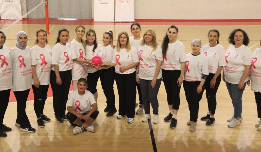 Çankırı’da anlamlı voleybol etkinliğinde erken teşhise dikkat çekildi