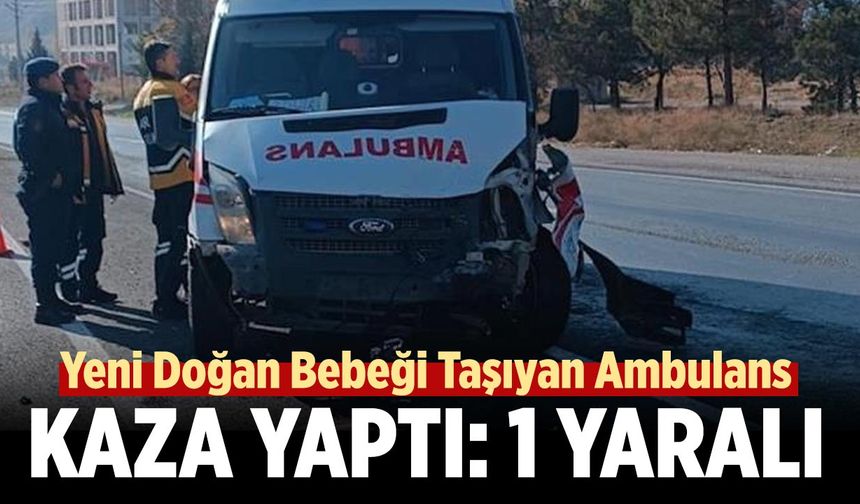 Çankırı’da ambulansla otomobil çarpıştı: 1 yaralı