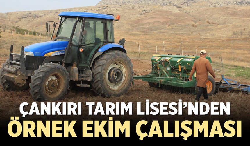 Çankırı Tarım Lisesi’nden Örnek Ekim Çalışması