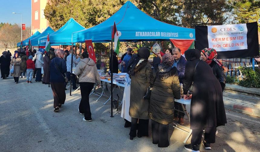 Atkaracalar’da Gazze Yararı İçin Kermes Düzenlendi