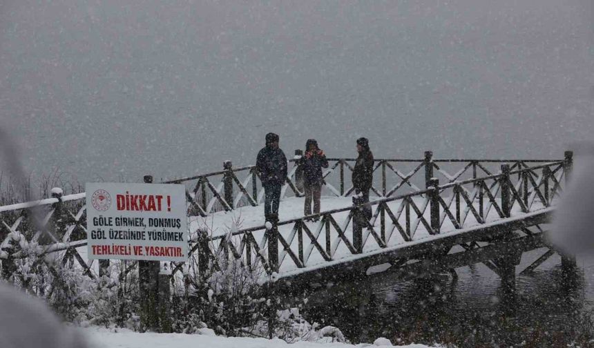 Abant Gölü Milli Parkı'nda kış güzelliği