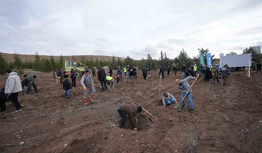 TUSAŞ şehitleri anısına binlerce fidan toprakla buluştu