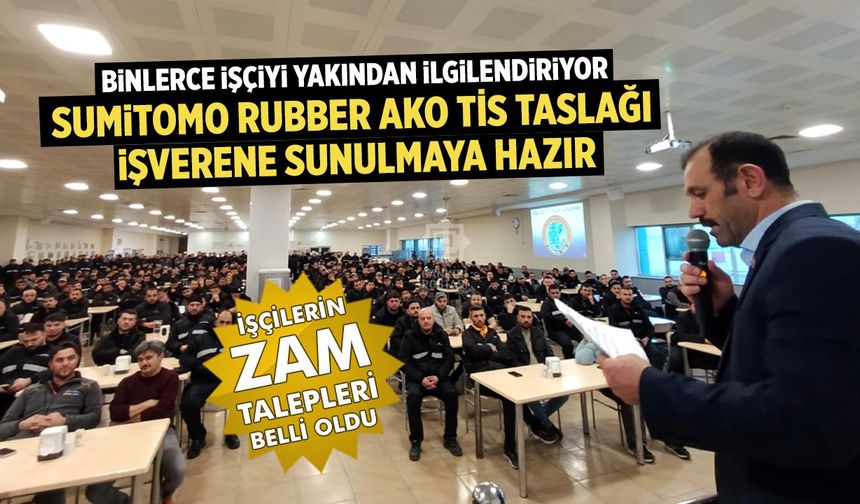 Sumitomo Rubber AKO TİS taslağı işverene sunulmaya hazır