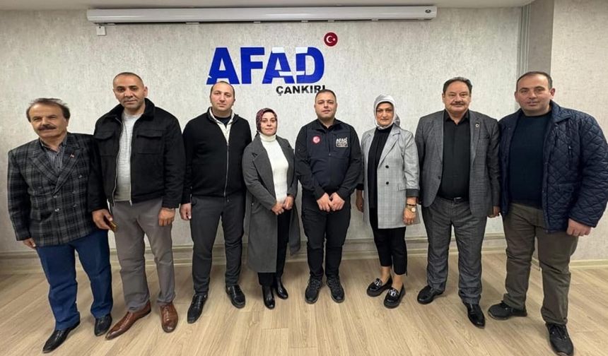 Çankırı Merkez Mahalle Muhtarlarından AFAD Müdürü Göktaş’a Ziyaret