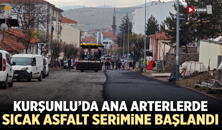 Kurşunlu’da ana arterlerde sıcak asfalt serimine başlandı