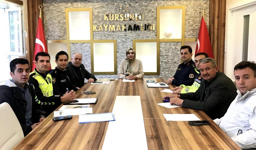 Kurşunlu’da Trafik Güvenliği Toplantısı Gerçekleştirildi