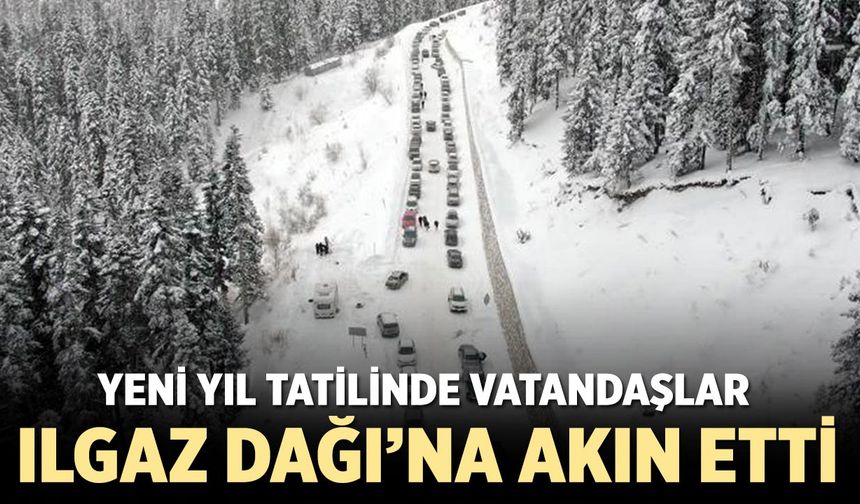 Yeni yıl tatilinde vatandaşlar Ilgaz Dağı’na akın etti