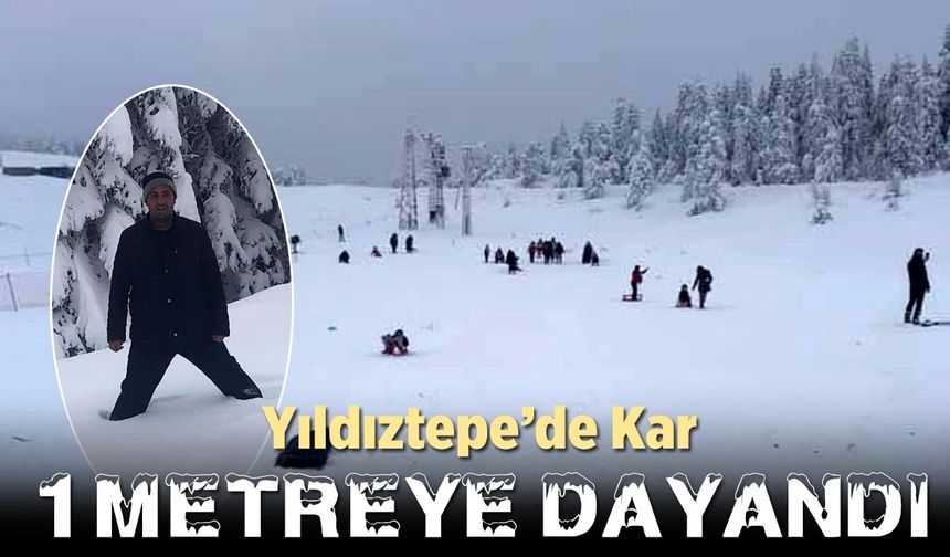 Yıldıztepe’de Kar 1 Metreye Dayandı