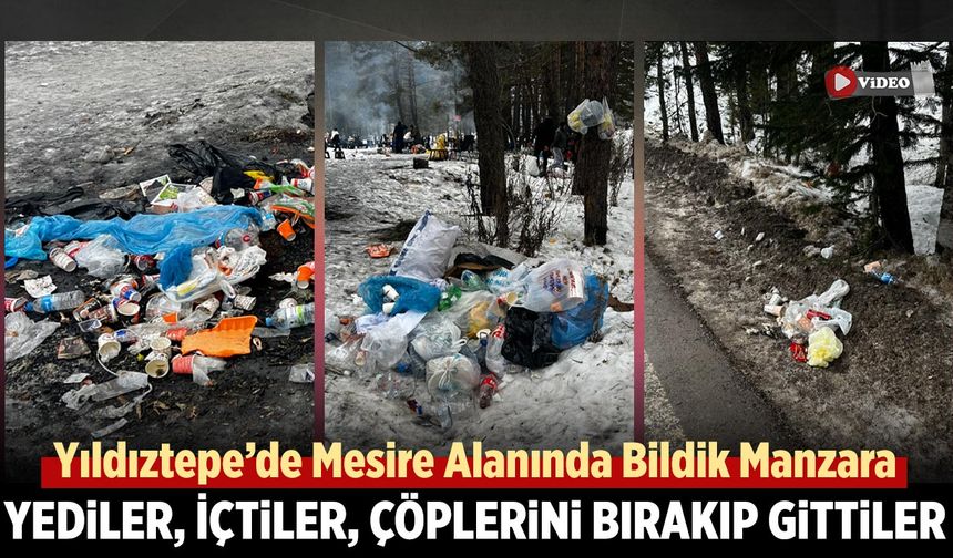 Yıldıztepe’de Mesire Alanında Bildik Manzara: Yediler, İçtiler, Çöplerini Bırakıp Gittiler