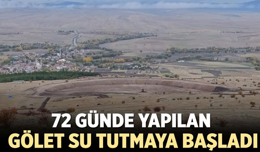 Çankırı’da 72 günde yapılan gölet su tutmaya başladı