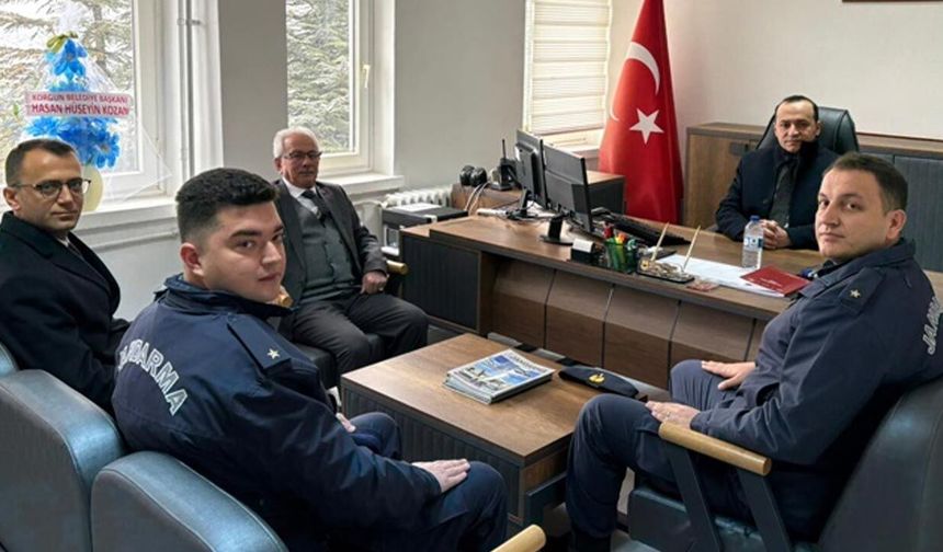 Korgun’da İlçe Protokolünden Jandarma Karakol Komutanına Ziyaret
