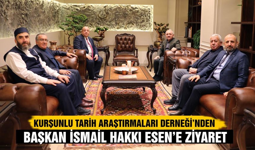 Kurşunlu Tarih Araştırmaları Derneği’nden Başkan Esen’e ziyaret