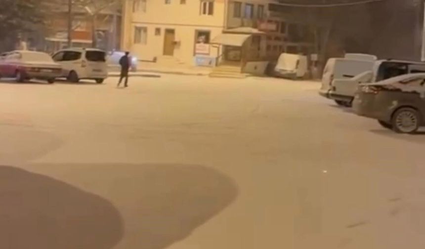 Çankırı'da kar yağışı etkili oldu