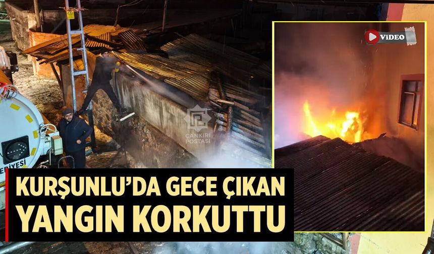 Kurşunlu’da Gece Çıkan Yangın Korkuttu