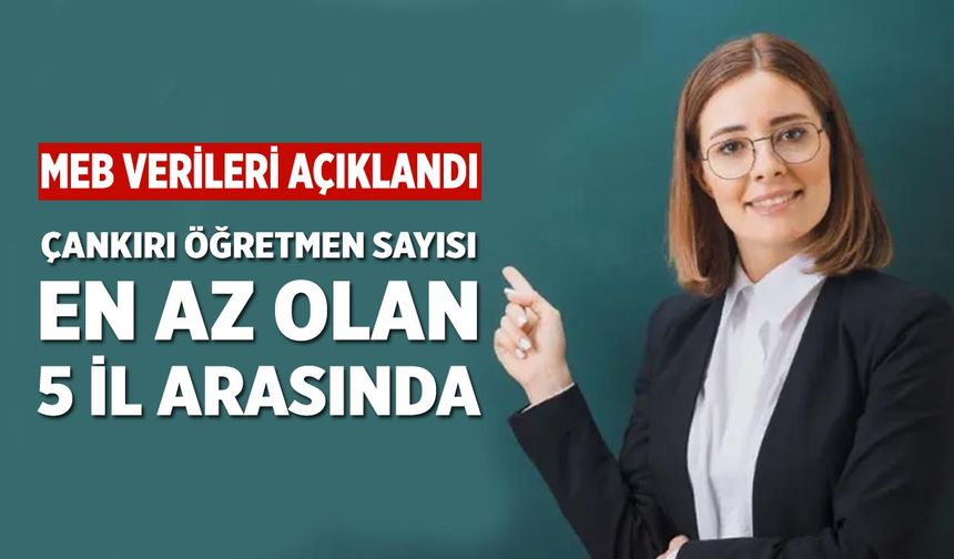 Çankırı, Öğretmen Sayısı En Az Olan 5 İl Arasında Yer Aldı