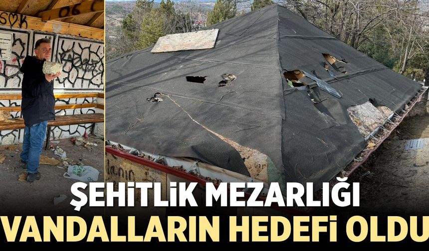 Çankırı’da Şehitlik Mezarlığı vandalların hedefi oldu