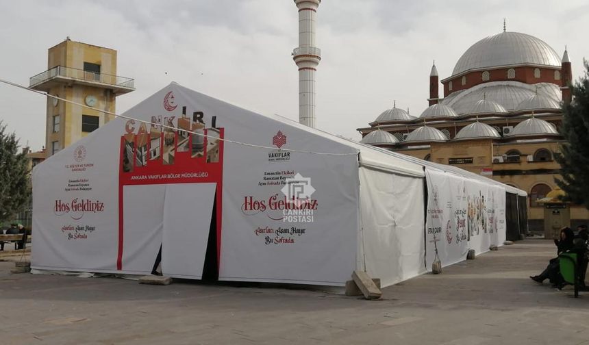 Çankırı'da iftar çadırları kuruldu