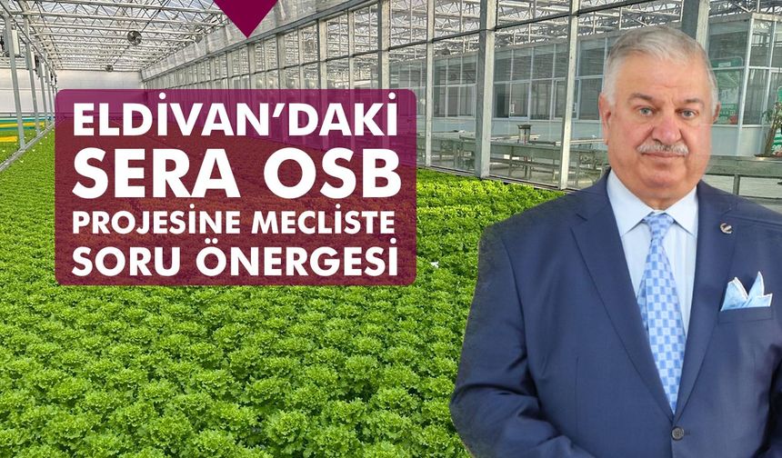 Eldivan’daki Sera OSB Projesine Mecliste Soru Önergesi
