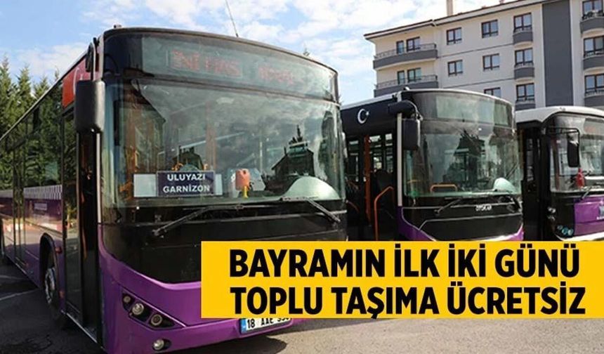 Çankırı’da Bayramda İki Gün Ulaşım Ücretsiz