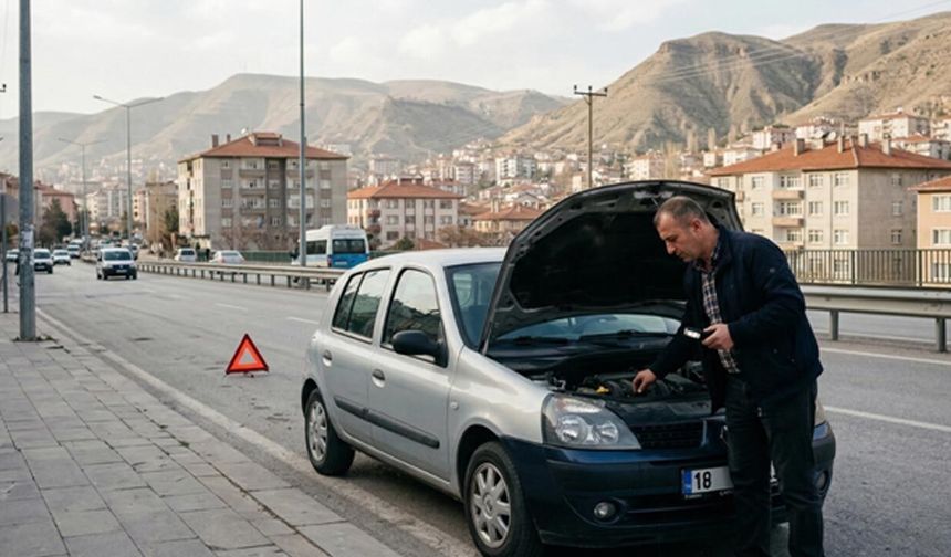 Çankırı'da Sürücüler Arıza Büyümeden Çözüm Arıyor