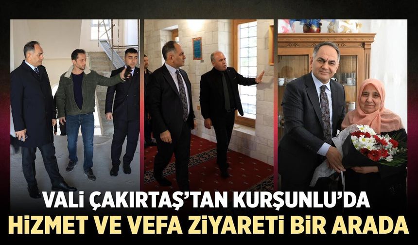 Vali Çakırtaş’tan Kurşunlu’da Hizmet ve Vefa Ziyareti Bir Arada