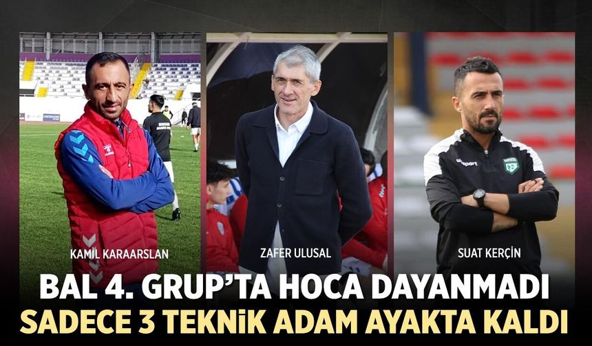 BAL 4. Grup’a Hoca Dayanmadı: Sadece 3 Teknik Adam Ayakta Kaldı