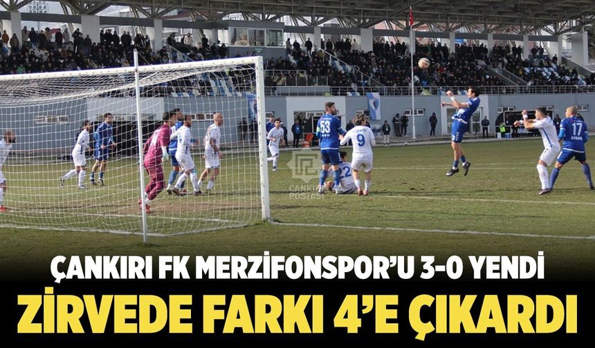 Çankırı FK Merzifonspor’u 3-0 yendi, Zirvede Farkı 4’e Çıkardı