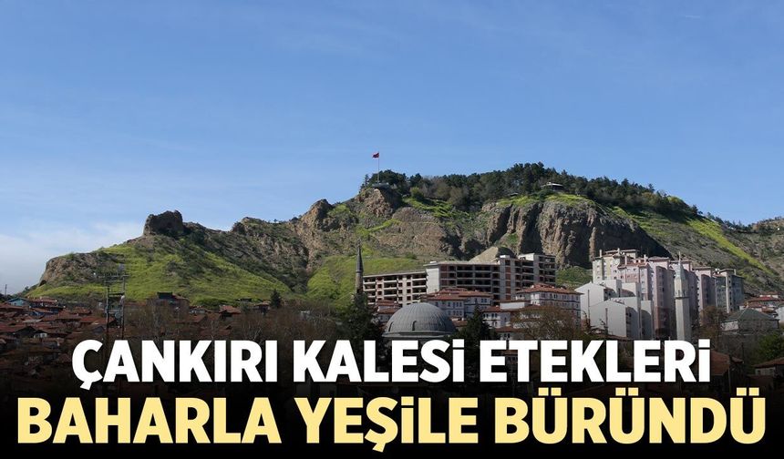 Çankırı Kalesi etekleri baharla yeşile büründü
