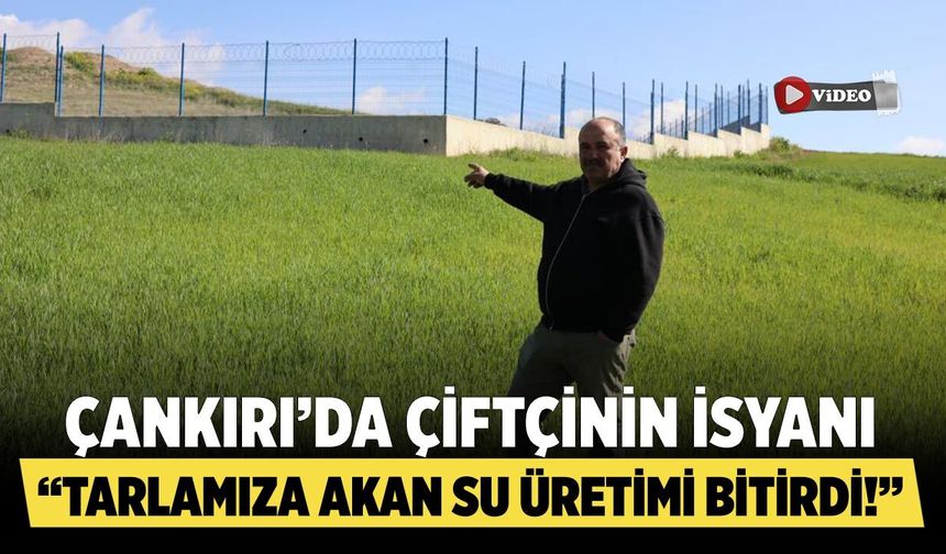 Çankırı’da Çiftçinin İsyanı: “Tarlamıza Akan Su Üretimi Bitirdi!”
