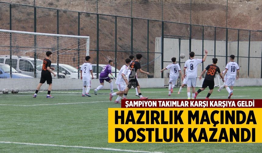 Şampiyonların hazırlık maçında dostluk kazandı