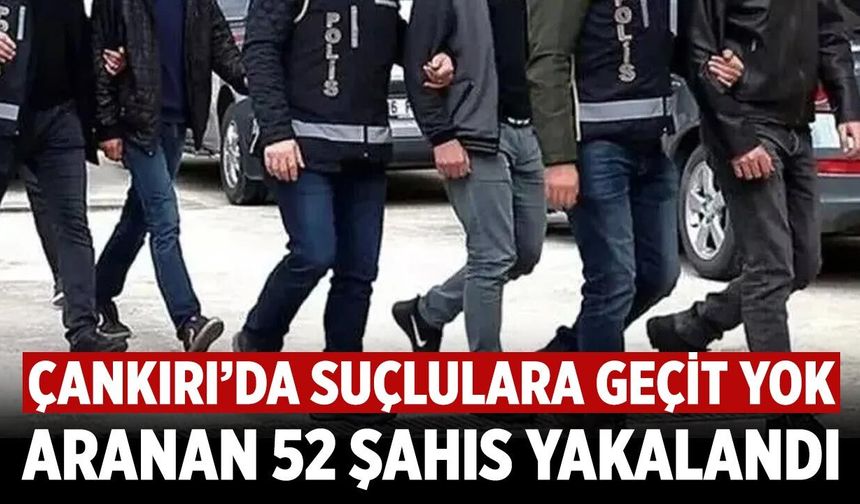 Çankırı’da Suçlulara Geçit Yok: Aranan 52 Şahıs Yakalandı