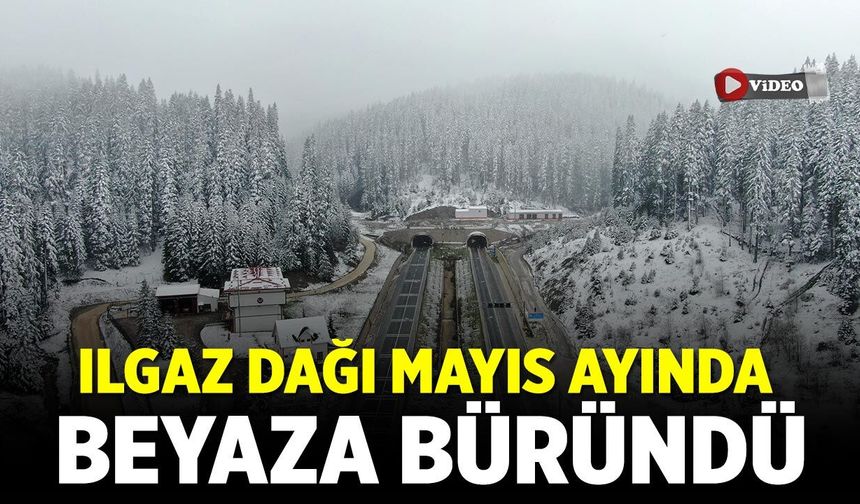 Ilgaz Dağı mayıs ayında beyaza büründü