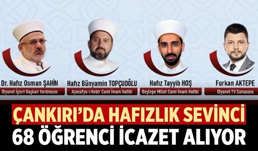 Çankırı’da Hafızlık Sevinci: 68 Öğrenci İcazet Alıyor