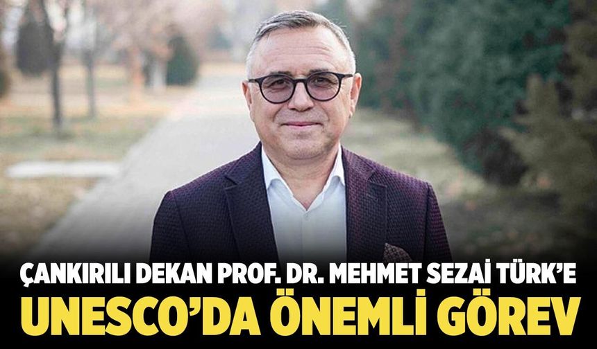 Çankırılı Dekan Prof. Dr. Mehmet Sezai Türk’e UNESCO’da Önemli Görev
