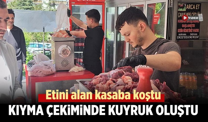 Çankırı’da kıyma çekiminde kuyruk oluştu
