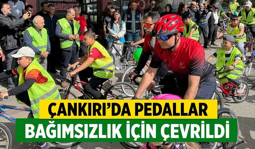 Çankırı’da pedallar bağımsızlık için çevrildi