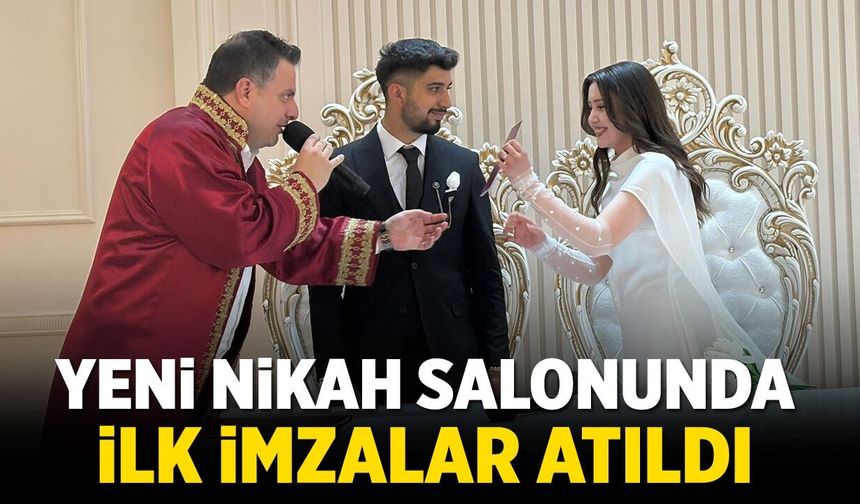 Çankırı’nın yeni nikah salonunda ilk imzalar atıldı