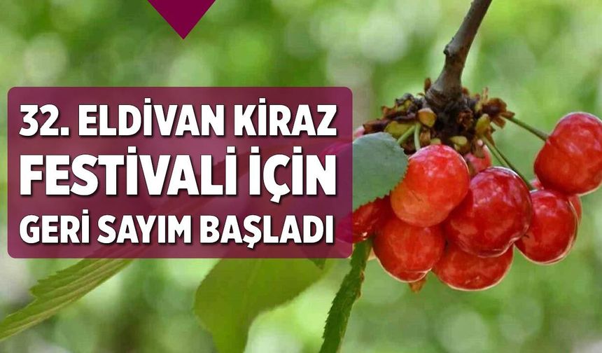 32. Eldivan Kiraz Festival için geri sayım başladı