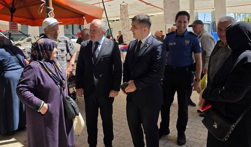 Kurşunlu Protokolü Pazarda Esnafın ve Vatandaşın Talepleri Dinlendi