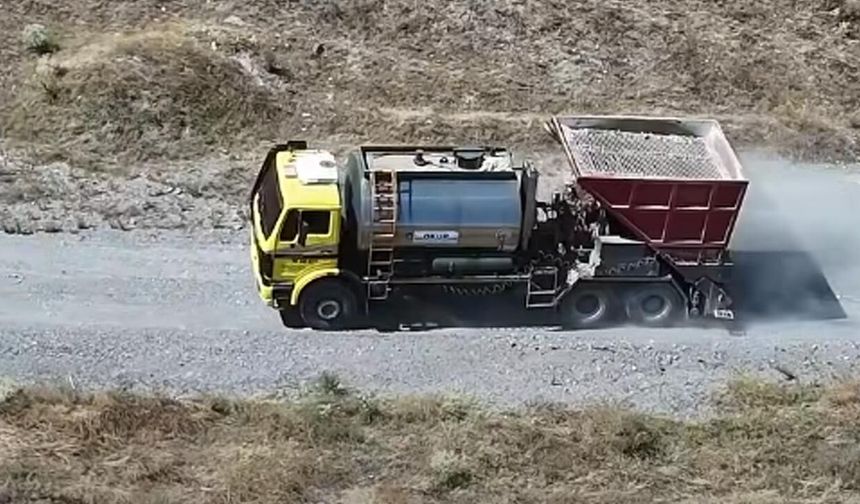 Kızılırmak’ta 16 kilometrelik yol ağında çalışmalar sürüyor