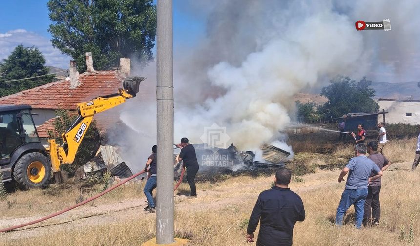 Kurşunlu’da bahçede yakılan ateş az daha evi kül ediyordu