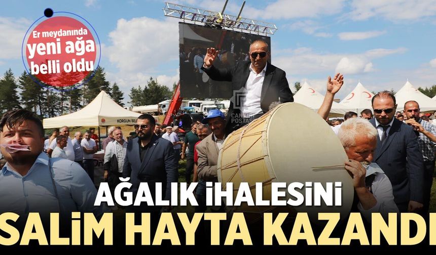 Yapraklı Yağlı Güreşleri’nde ağalık koltuğuna Salim Hayta oturdu