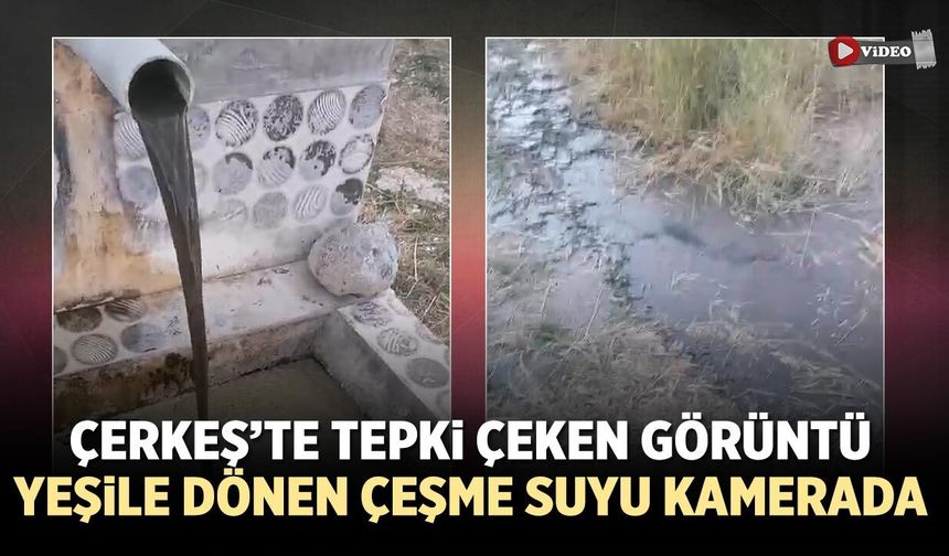 Çerkeş’te çeşme suyu yeşile döndü