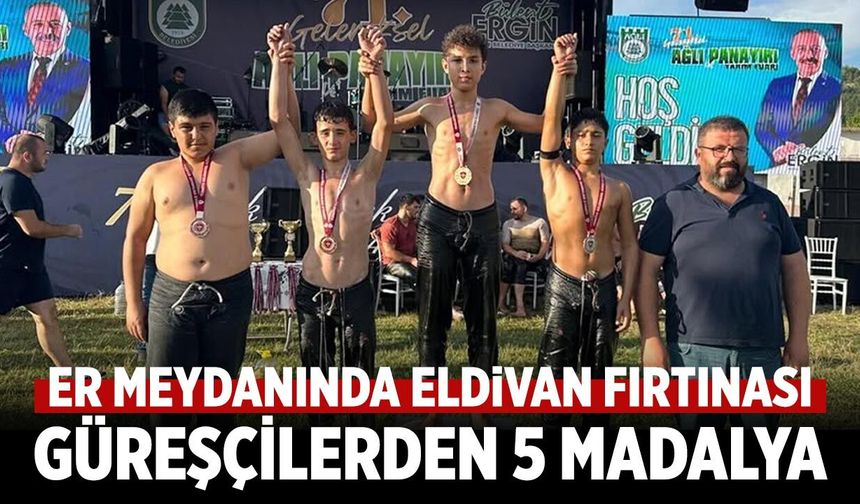 Er meydanında Eldivan fırtınası: Güreşçilerden 5 madalya