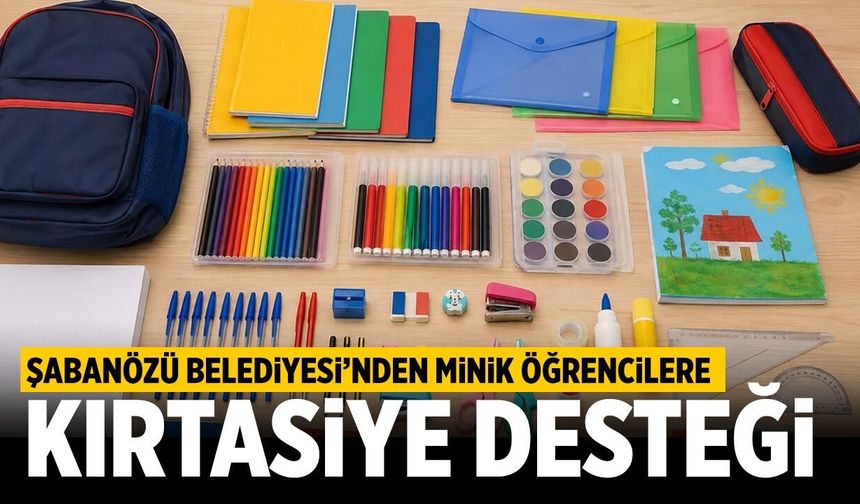 Şabanözü Belediyesi’nden minik öğrencilere kırtasiye desteği