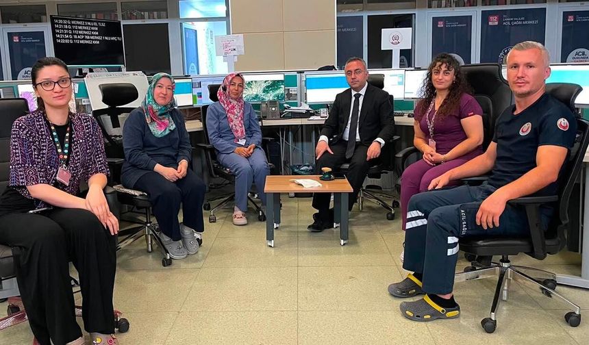 İl Sağlık Müdürü Bulut’tan 112 Acil Çağrı Merkezi’ne ziyaret