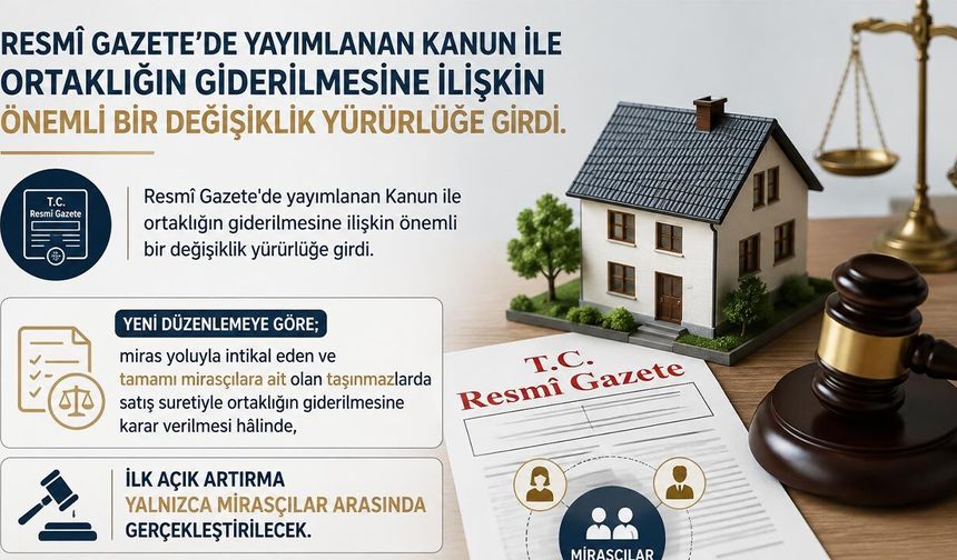 Miras kalan ev ve tarım arazilerinde yeni dönem: İlk ihale artık sadece mirasçılar arasında yapılacak