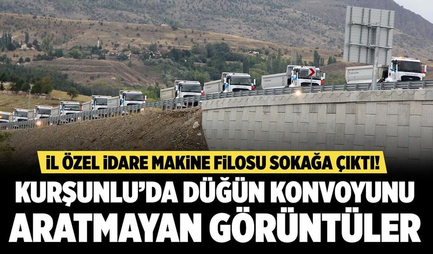 Çankırı’da İl Özel İdare filosunun Kurşunlu sokaklarında konvoy şovu