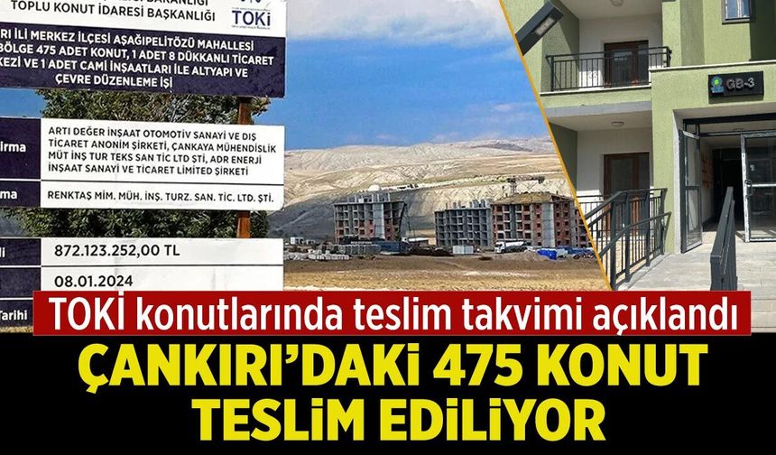 Çankırı’da TOKİ konutları için teslim tarihi belli oldu