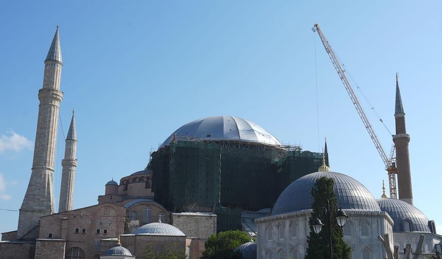 Ayasofya’nın kubbesinde kritik çalışma başlıyor!